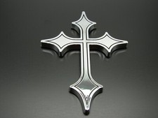 CHRISTIAN HOLY CROSS 3D CAR EMBLEM STICKER DECAL. CHRISTIAN RELIGIOUS SPIRITUAL picture