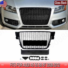 For 2008 2009-2012 Audi A5 S5 B8 8T RS5 Style Front Mesh Bumper Honeycomb Grille picture