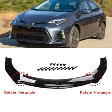 Front Bumper Lip Spoiler Splitter Glossy Black Body Kit For Honda Corolla picture