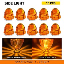 10-100x LED Watermelon Light Flash Amber Side Marker Cab Lamp Truck Trailer DRL picture