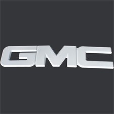 Fits: 2007-2018 GMC Sierra  1500 Front Billet Grille Emblem White 96501W picture