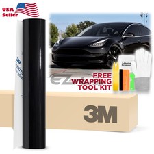 Genuine 3M Gloss Black Vinyl Wrap Car Auto Sticker Film Decal Bubble Free Sheet picture
