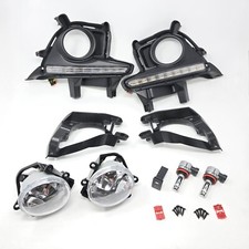 Clear LED Fog Light For 2014-2016 Toyota Highlander Dual Color DRL Bezel Switch picture
