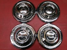 VINTAGE 1964-65 CHEVY L79 CHEVELLE 300 DOG DISH POVERTY HUBCAPS WHEEL COVERS picture