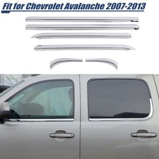 Chrome Window Bottom Sill Trim Cover Overlays For Chevy Silverado Suburban 07-13 picture