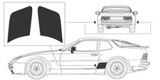 83-91 PORSCHE 944S MATTE BLACK STONE GUARD CLASSIC picture