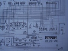 FERRARI 1981-82 308 GTSi-GTBi RELAYS DIAGRAM MANUAL BLACK AND WHITE 14 PAGES picture