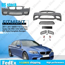 M5 Style Complete Bumper Fits BMW F10 2011-2017 5 Series Sedan W/PDC 535i 528i picture