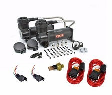 VIAIR 444C DUAL Stealth Black Compressors Relays Pressure Switch Power Cable picture