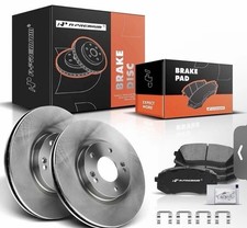 A-Premium 11.81 inch (300mm) Front Vented Disc Brake Rotors + Ceramic Pads Kit picture