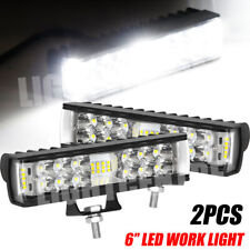 2x 6inch LED Work Driving Light Bar Pods Flood Spot Combo Offroad Fog Lamp SUV picture