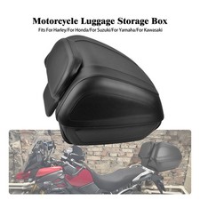 Motorcycle Tail Box Universal Trunk Luggage Storage PU For Harley For Kawasaki picture