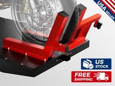 Motorcycle Front Wheel Chock Adjustable Tire Vise for Lift Table Heavy Duty picture