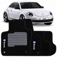 Set 5pcs Car Floor Mats Black VW New Beetle Embroidery LHD 2012-2019 Solid Botto picture