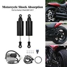 Black Air Ride Shock Suspension Absorber Kit For Harley V-Rod Muscle VRSCF 07-17 picture