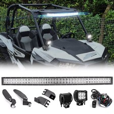 WEISEN A-pillar Pod+42'' Curved LED Bar Roof Mount Wire For Polaris General 1000 picture