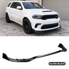 FOR DODGE DURANGO SRT 2022-2026 HELLCAT DEMON STYLE GLOSS BLACK FRONT BUMPER LIP picture