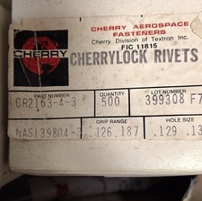 CherryMax CR2163-4-3 Aluminum Blind Rivets 0.126-0.187 Grip Lot size 100pcs picture