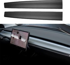 Dashboard Matte Carbon Fiber Panel Cover 2017-2023 Tesla Model 3/Y EASY INSTALL picture