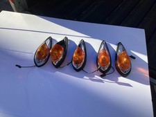 Vintage Set 5 YANKEE 77 OEM Clearance Teardrop Lights SAE-P-66 Chevy UNTESTED. picture