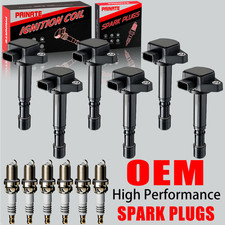 6X Brand OEM Ignition Coil & Iridium Spark Plug For Honda Pilot Acura MDX UF400 picture
