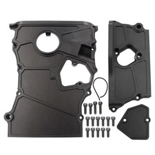 Black Billet Aluminum Timing Chain Cover Kit for Honda Acura K24 K24A1 K24A TSX` picture
