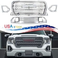 Fit 2019-2021 GMC Sierra 1500 Denali AT4 Front Bumper Grille Fog Lamp Bezel Trim picture