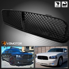 Fits 2006-2010 Dodge Charger Black Mesh ABS Front Upper Bumper Grill Hood Grille picture