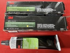 (2) TUBES 3M 08001 YELLOW SUPER WEATHERSTRIP AND GASKET ADHESIVE 5 oz. EACH picture