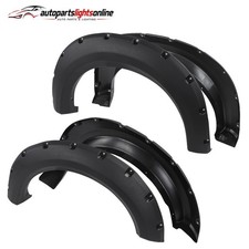 [4PCS] FIT FOR 2009-2014 FORD F150 POCKET-RIVETED STYLE SIDE WHEEL FENDER FLARES picture