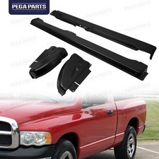 For 2002-2008 Ram 1500 2500 3500 Rocker Panels &Cab Corners Pair L&R Steel Black picture
