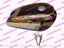 AJS G80 MATCHLESS BLACK & CHROME STEEL PETROL FUEL TANK /FIT FOR picture