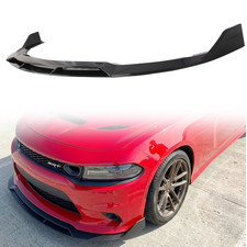 Front Bumper Lip Splitter V2 Style Gloss Black For 2015-2023 Dodge Charger SRT picture
