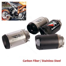 38-51mm Carbon Motorcycle Exhaust Tips Muffler Short Escape Pipe ATV Street Bike picture