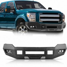 Carbon Steel Front Bumper Fit For 2011 2012-2016 Ford F250 F350 w/4 Led Lights picture