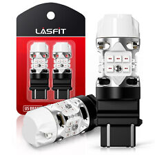 Lasfit LED Brake Tail Light Bulb Canbus 3157 3757 Error Free Red Super Bright 2X picture