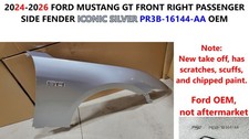 FRONT RIGHT RH SIDE FENDER 2024 2025 2026 FORD MUSTANG GT SILVER PR3B-16144-AA picture