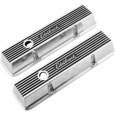 Edelbrock 4262 Elite Series Valve Cover Set, Small Block Chevy 305 350 400 SBC picture