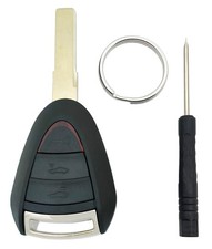 Smart Key Fob Case Shell Fits for Porsche Boxster 987 Cayman 911 997 s, Black  picture