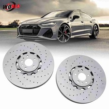 FIT 2021-2024 Audi RS6 Avant RS7 Sportback 4K0615301S Front Disc Brake Rotor Set picture