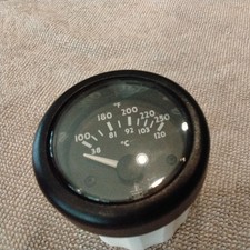 VDO  Ocean Line Temp Gauge, 250F.  12v carbon Face Black  picture