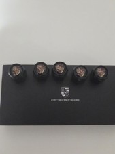 Universal Fits Porsche Tire Air Valve Stem Caps Cover for Cars 5 Count W/box picture