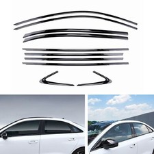 10PCS Black Titanium For 21 Audi A3 S3 Sedan Car Window Trim Strip Cover Sticker picture