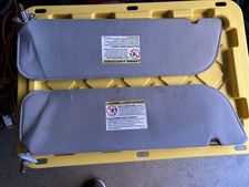 92 - 14 Ford Econoline E150 E250 E350 Pair of Sun Visors cloth GRAY Sunvisor OEM picture