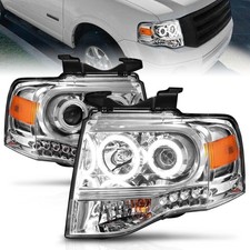 07-14 Ford Expedition Chrome G3 Halo LED Projector Headlights RH + LH picture