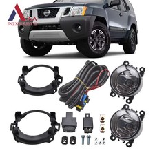 Fits 2010-2019 Nissan Frontier Bumper Fog Lights Front Fog Lamps Left+Right Pair picture