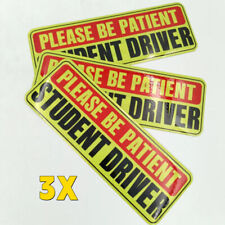 Car Bumper Sticker Decal Student Driver Magnet Car Signs Please Be Patient Trim picture