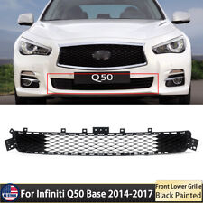 For Infiniti Q50 Base 2014-2017 Front Bumper Lower Grille Mesh Grill Gloss Black picture