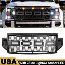 Black Front Grille For 2021 2022 Ford F250 F350 F450 Super Duty Grill LED light picture