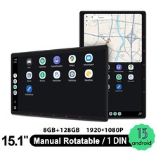JOYING 15.1 Inch Single Din Vertical Touchcreen Universal Android 13 Car Stereo picture